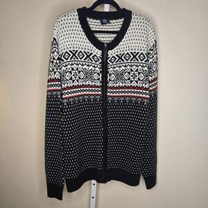 ICEWEAR Magnús Norwegian Cardigan Full Zip Nordic Fair Isle Wool Blend Men's XXL